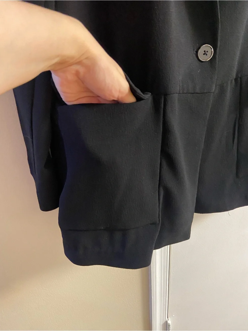 Cartonnier Beatrice Black Long Blazer Jacket Medium